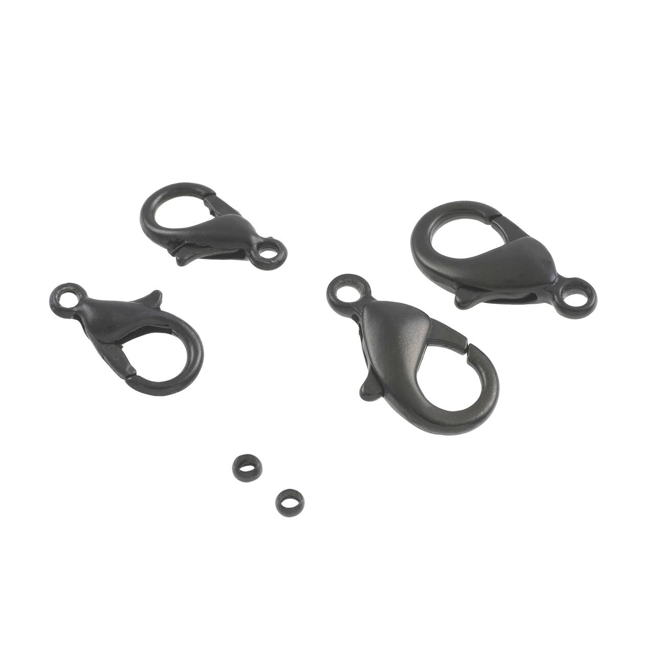 8 Pack: Black Lobster Clasps with Crimps by Bead Landing™